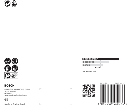<!-- language missing --> Bosch EXPERT M480 砂磨網 150 毫米 G 80 5 件